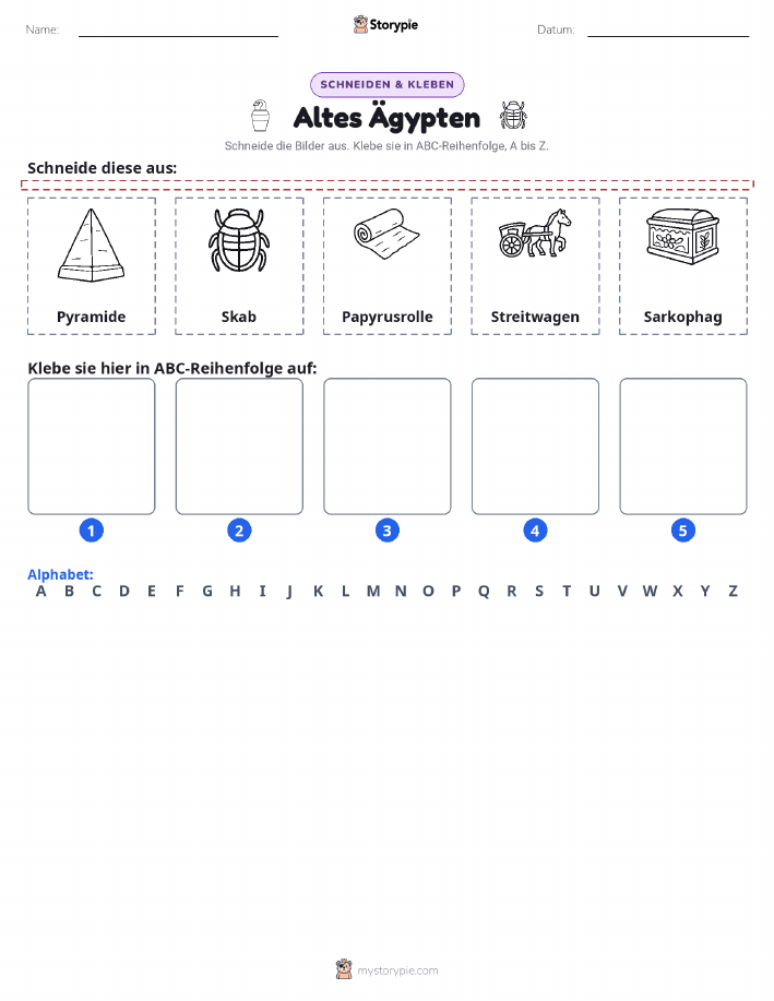 Schneiden & Einfügen Alphabet