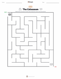 The Colosseum printable worksheet preview