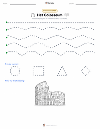 Het Colosseum afdrukbare werkblad voorbeeld