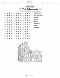 The Colosseum printable worksheet preview
