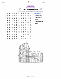 Het Colosseum afdrukbare werkblad voorbeeld