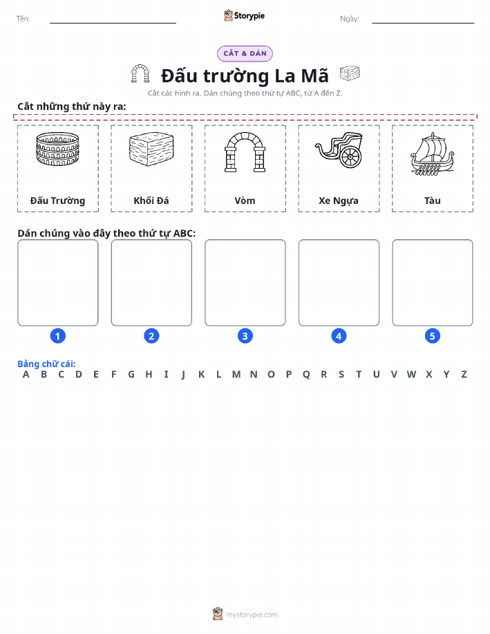 Cắt & Dán Chữ Cái