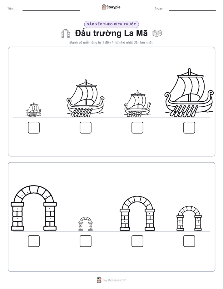 Thứ Tự Kích Thước
