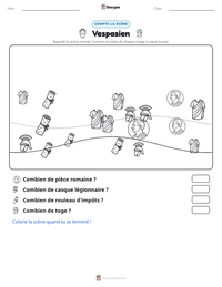 Aperçu de la feuille de travail imprimable Vespasien