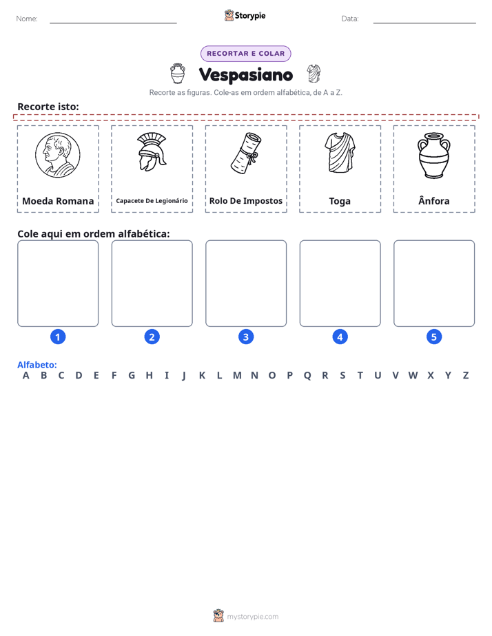 Recortar & Colar Alfabeto