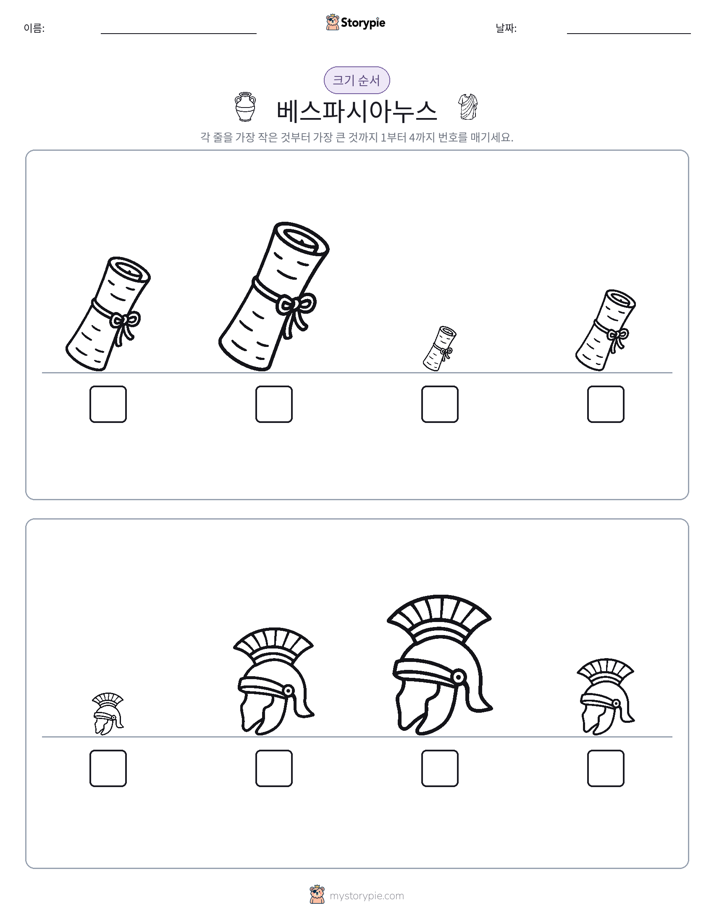 크기 순서