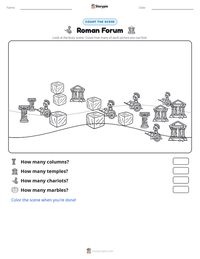 Roman Forum printable worksheet preview