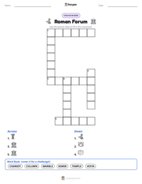 Roman Forum printable worksheet preview