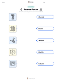 Roman Forum printable worksheet preview