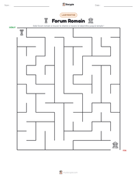 Aperçu de la feuille de travail imprimable Forum Romain