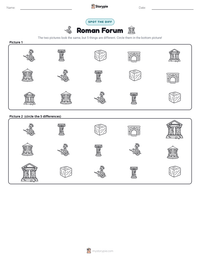 Roman Forum printable worksheet preview