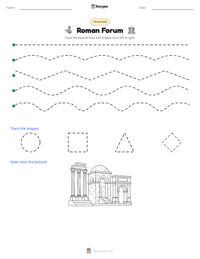 Roman Forum printable worksheet preview