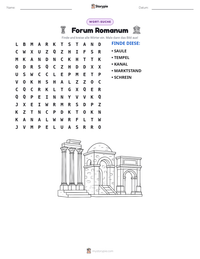 Forum Romanum druckbare Arbeitsblatt Vorschau