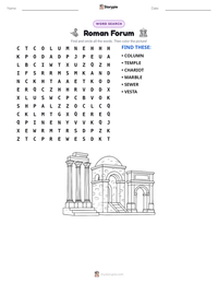 Roman Forum printable worksheet preview