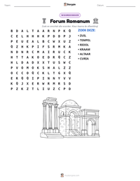Forum Romanum afdrukbare werkblad voorbeeld