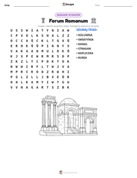 Podgląd drukowalnego arkusza ćwiczeń Forum Romanum