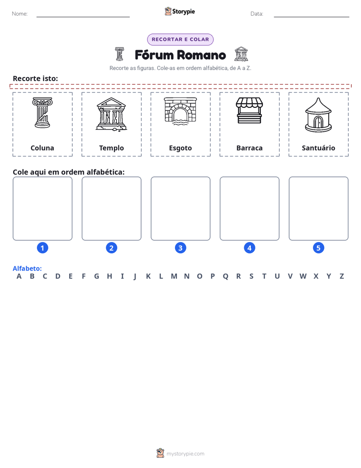 Recortar & Colar Alfabeto