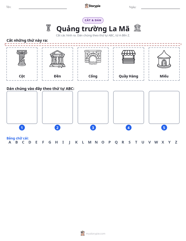 Cắt & Dán Chữ Cái