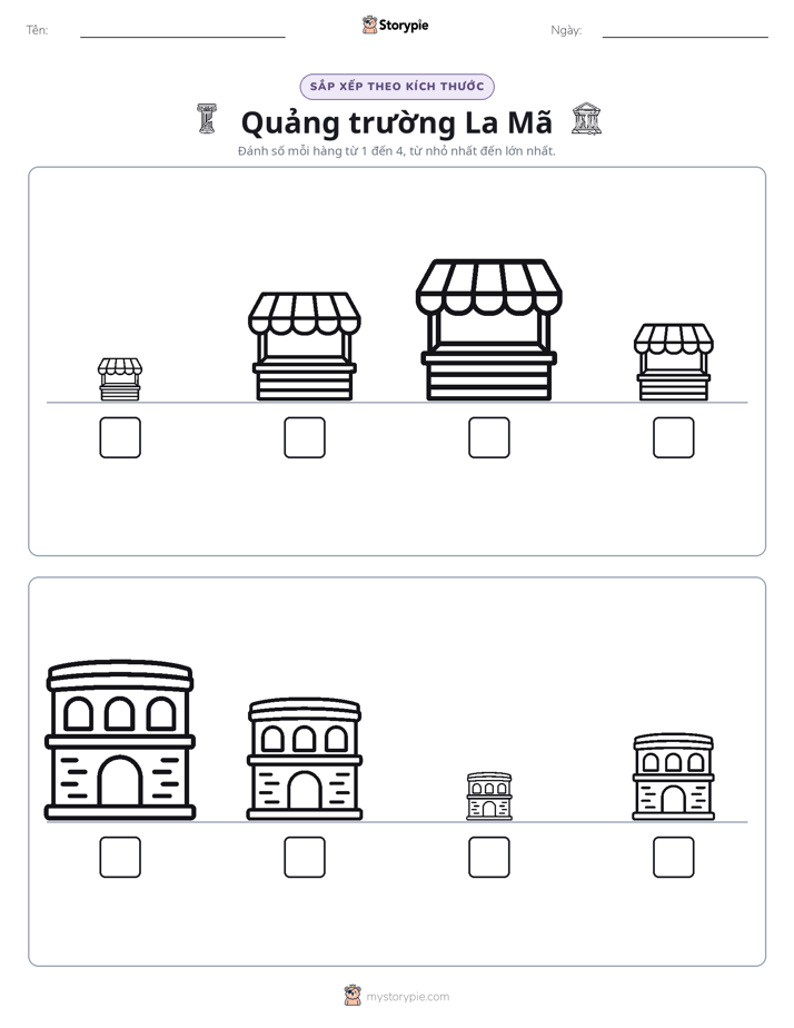 Thứ Tự Kích Thước