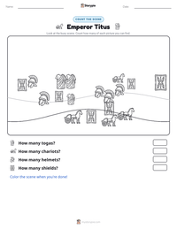 Emperor Titus printable worksheet preview