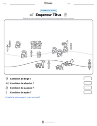 Aperçu de la feuille de travail imprimable Empereur Titus