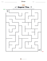 Emperor Titus printable worksheet preview