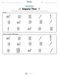 Emperor Titus printable worksheet preview