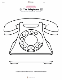 The Telephone coloring page for kids