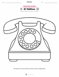 Página para colorear de El Teléfono para niños