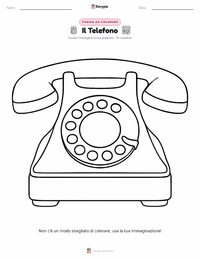 Pagina da colorare di Il Telefono per bambini