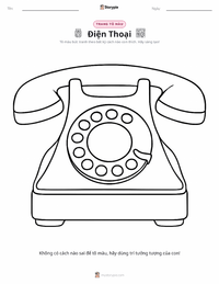 Trang tô màu Điện thoại cho trẻ em