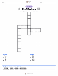 The Telephone printable worksheet preview