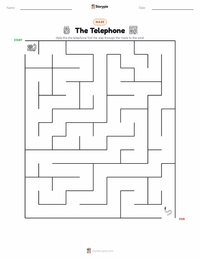 The Telephone printable worksheet preview