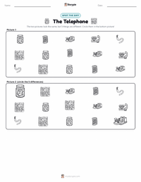 The Telephone printable worksheet preview