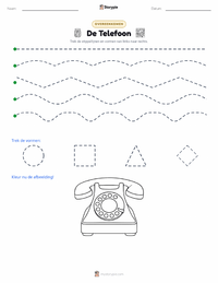 De Telefoon afdrukbare werkblad voorbeeld