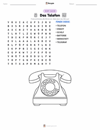 Das Telefon druckbare Arbeitsblatt Vorschau