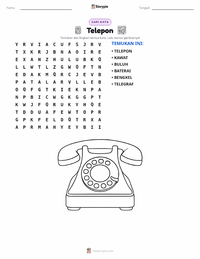 Prabaca lembar kerja cetak Telepon