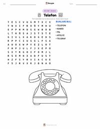 Telefon yazdırılabilir çalışma sayfası önizlemesi
