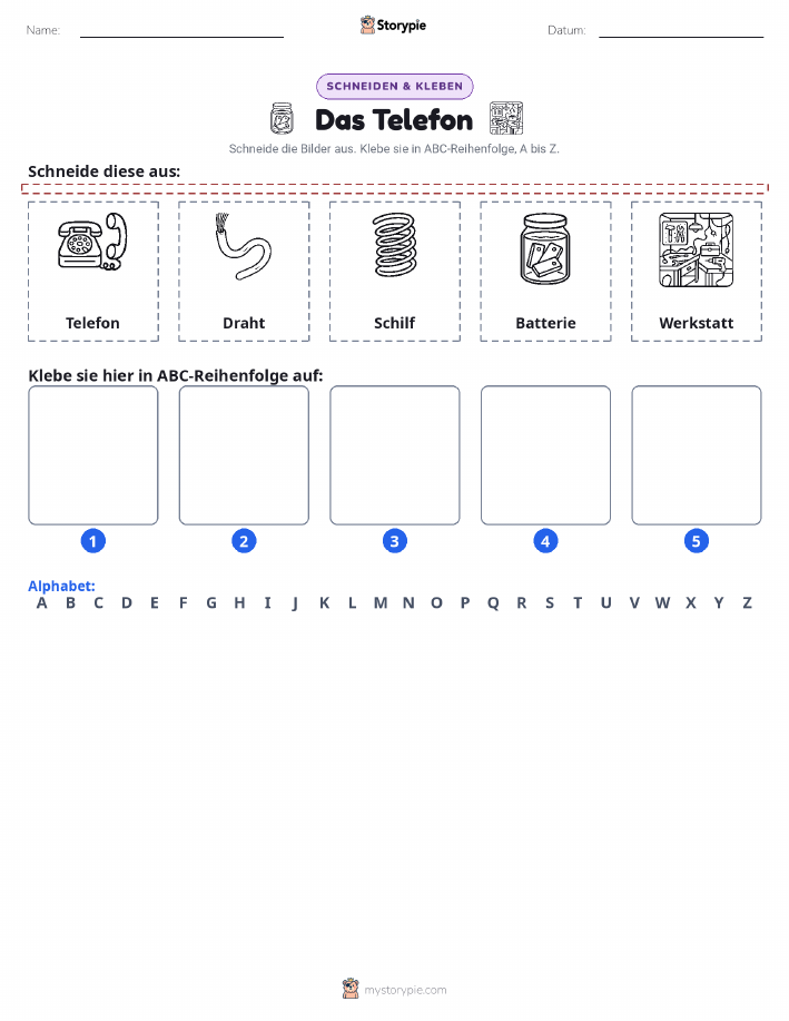Schneiden & Einfügen Alphabet