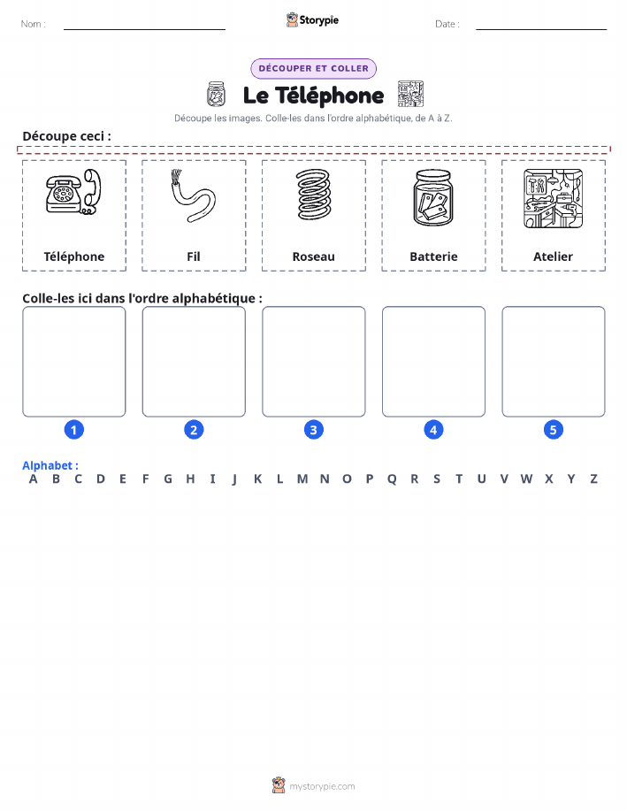 Découper & Coller l'Alphabet