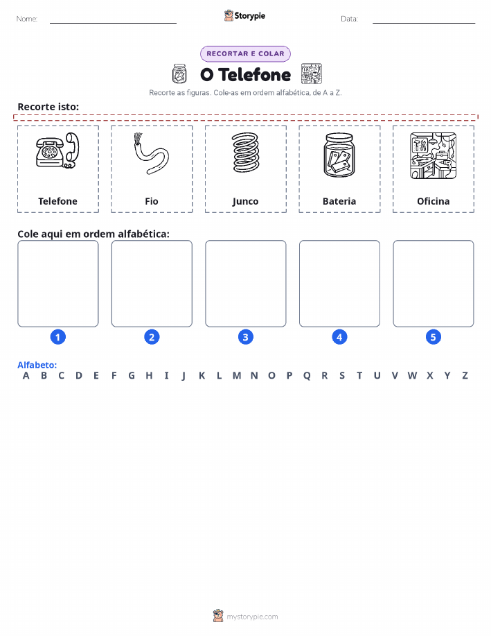 Recortar & Colar Alfabeto