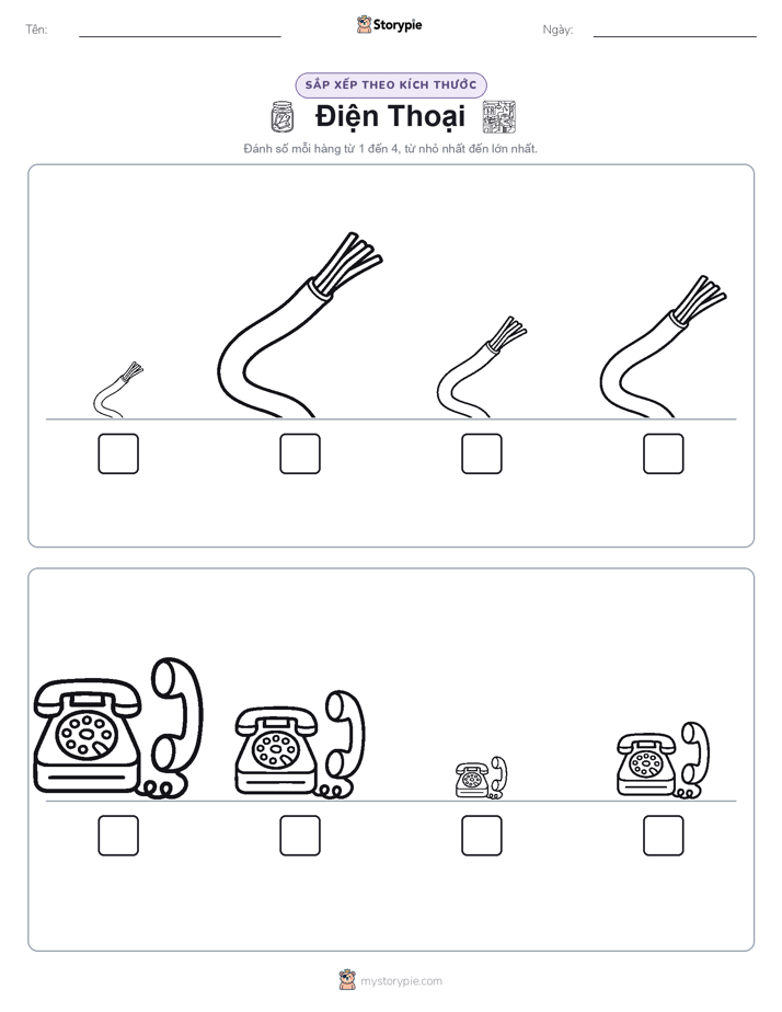 Thứ Tự Kích Thước