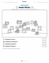 Aperçu de la feuille de travail imprimable Machu Picchu