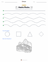 Machu Picchu printable worksheet preview