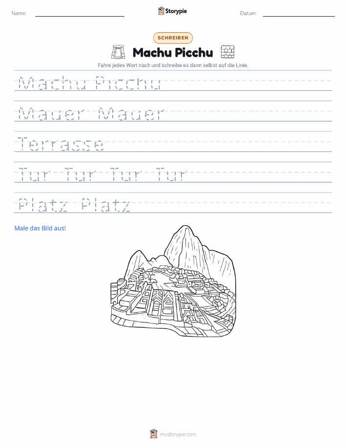 Schreibübung