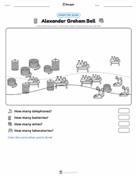Alexander Graham Bell printable worksheet preview