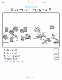 アレクサンダー・グラハム・ベル の印刷可能ワークシートプレビュー