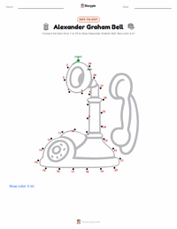 Alexander Graham Bell printable worksheet preview