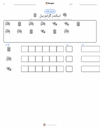 الیگزینڈر گراہم بیل پرنٹ کرنے کے قابل ورکشیٹ کا پیش نظارہ
