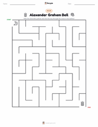 Alexander Graham Bell printable worksheet preview